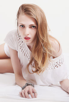 Vintage photo shoot in white